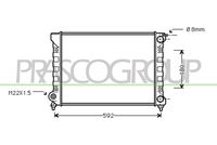 NRF 529505 - Material: Aluminio<br>Longitud de red [mm]: 525<br>Ancho de red [mm]: 322<br>Profundidad de red [mm]: 34<br>para OE N°: 1L0121253B<br>Tipo radiador: Aletas refrigeración unidas mecánicamente<br>