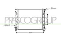 NRF 529505 - Material: Aluminio<br>Longitud de red [mm]: 525<br>Ancho de red [mm]: 322<br>Profundidad de red [mm]: 34<br>para OE N°: 1L0121253B<br>Tipo radiador: Aletas refrigeración unidas mecánicamente<br>