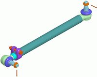 FEBI BILSTEIN 178497 - Longitud [mm]: 895<br>ajustable: ajustable en un lado<br>Medida cónica [mm]: 28,8<br>Barra / Montante: Barra de empuje<br>Lado de montaje: Eje delantero<br>Diámetro de tubo [mm]: 52<br>Peso [kg]: 10,650<br>Artículo complementario / información complementaria 2: con tuerca almenada rebajada<br>