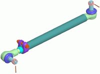 FEBI BILSTEIN 178497 - Longitud [mm]: 895<br>ajustable: ajustable en un lado<br>Medida cónica [mm]: 28,8<br>Barra / Montante: Barra de empuje<br>Lado de montaje: Eje delantero<br>Diámetro de tubo [mm]: 52<br>Peso [kg]: 10,650<br>Artículo complementario / información complementaria 2: con tuerca almenada rebajada<br>