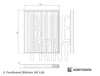 BLUE PRINT ADBP250094 - Filtro, aire habitáculo