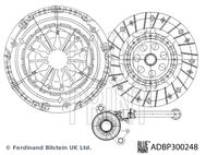 BLUE PRINT ADR163603 - Desembrague central, embrague