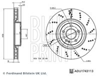 BLUE PRINT ADU1743113 - Espesor de disco de frenos [mm]: 24<br>Llanta, nº de taladros: 5<br>Cantidad de agujeros de fijación: 1<br>Espesor [mm]: 51<br>Diámetro exterior [mm]: 295<br>corona de agujeros - Ø [mm]: 112<br>Superficie: revestido<br>Tipo de disco de frenos: ventilación interna<br>Lado de montaje: Eje delantero<br>Espesor mínimo [mm]: 21,4<br>Diámetro de centrado [mm]: 67<br>Peso [kg]: 6,8<br>