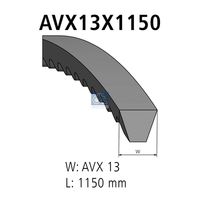 CONTINENTAL CTAM AVX13X1150 - año construcción hasta: 07/1986<br>Unidades accionadas: Compresor<br>Peso [kg]: 0,076<br>Longitud [mm]: 975<br>