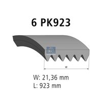 CONTINENTAL CTAM 6PK923 - Correa trapecial poli V