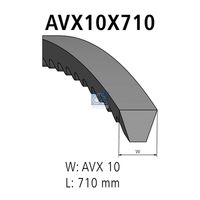 DAYCO 10A0710C - año construcción hasta: 05/2008<br>para el tipo de serie del modelo: Charade<br>Unidades accionadas: Compresor de climatización<br>año construcción hasta: 07/2008<br>para el tipo de serie del modelo: Cuore<br>Unidades accionadas: Compresor de climatización<br>Peso [kg]: 0,058<br>Longitud [mm]: 710<br>