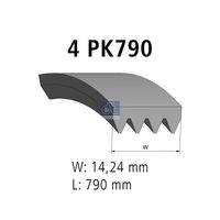 DAYCO 4PK788 - Unidades accionadas: Compresor de climatización<br>Variante de equipamiento: EPDM<br>para OE N°: 0009933496<br>Longitud [mm]: 853<br>Número de nervaduras: 3<br>