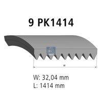 DAYCO 8PK1716HD - Unidades accionadas: Alternador<br>Peso [kg]: 0,23<br>Número de nervaduras: 8<br>Longitud [mm]: 1715<br>