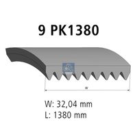 DAYCO 8PK1716HD - Unidades accionadas: Alternador<br>Peso [kg]: 0,23<br>Número de nervaduras: 8<br>Longitud [mm]: 1715<br>