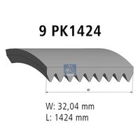 DAYCO 8PK1716HD - Unidades accionadas: Alternador<br>Peso [kg]: 0,23<br>Número de nervaduras: 8<br>Longitud [mm]: 1715<br>