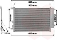 VALEO 817818 - año construcción desde: 12/2005<br>Diámetro de salida 1 [mm]: 15,40<br>Diámetro de entrada 1 [mm]: 15,40<br>Profundidad de red [mm]: 16<br>Ancho de red [mm]: 360<br>Longitud de red [mm]: 536<br>Restricción de fabricante: PrascoSelection<br>