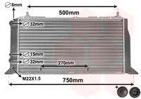 NRF 54603 - Material: Aluminio<br>Longitud de red [mm]: 590<br>Ancho de red [mm]: 322<br>Profundidad de red [mm]: 30<br>Tipo radiador: Aletas refrigeración unidas mecánicamente<br>