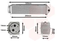 NISSENS 96432 - Radiador de aire de admisión