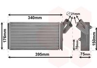 VALEO 812116 - Material: Aluminio<br>Longitud de red [mm]: 300<br>Ancho de red [mm]: 177<br>Profundidad de red [mm]: 42<br>Tipo radiador: Aletas refrigeración unidas mecánicamente<br>