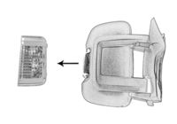 TYC 30901663 - Lado de montaje: Espejo retrovisor derecho<br>Color: blanco/amarillo<br>Tipo de registro: Verificación ECE<br>Artículo complementario/Información complementaria: sin portalámparas<br>