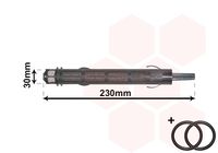 NRF 33338 - Diámetro [mm]: 38<br>Altura [mm]: 345<br>Material: Plástico<br>Agente frigorífico: R 134 a<br>Agente frigorífico: R 1234yf<br>