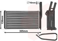 NRF 58608 - Material aletas refrigeradoras: Aluminio<br>Profundidad de red [mm]: 33<br>Longitud de red [mm]: 249<br>Ancho de red [mm]: 132<br>Tipo radiador: Aletas refrigeración unidas mecánicamente<br>Artículo complementario/Información complementaria: sin tubería<br>Material depósitos de agua (radiador): Plástico<br>