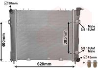 NISSENS 609901 - Radiador, refrigeración del motor