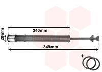 NRF 33328 - año construcción desde: 12/2011<br>Restricción de fabricante: Keihin<br>Agente frigorífico: R 1234yf<br>Agente frigorífico: R 134 a<br>Material: Aluminio<br>Ø entrada [mm]: 12<br>Ø salida [mm]: 12<br>Diámetro [mm]: 30<br>Altura [mm]: 338<br>Artículo complementario / información complementaria 2: con junta tórica<br>