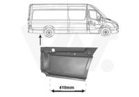 PRASCO ME9193524 - Lado de montaje: centro derecha<br>Sección: parte inferior<br>Tipo de chapa: Chapa lateral<br>Chapa de reparación: Chapa de reparación<br>