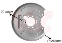 TRISCAN 812527204 - Lado de montaje: Eje trasero izquierda<br>Referencia artículo par: 8125 27204<br>Superficie: con imprimación cataforética<br>Diámetro 1/Diámetro 2 [mm]: 287/70<br>