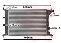 VALEO 731525 - Radiador, refrigeración del motor