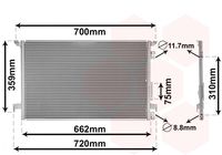 NTY CCS-PL-011 - Artículo complementario / información complementaria 2: con secador<br>Material: Aluminio<br>Longitud de red [mm]: 610<br>Ancho de red [mm]: 410<br>Profundidad de red [mm]: 16<br>Ø entrada [mm]: 11,8<br>Ø salida [mm]: 8,6<br>Artículo complementario/Información complementaria: con juntas<br>