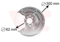 VAICO V401971 - Lado de montaje: Eje delantero, derecha<br>Referencia artículo par: 8125 24118<br>Superficie: con imprimación cataforética<br>Diámetro 1/Diámetro 2 [mm]: 260<br>