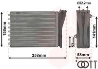 VALEO 715334 - Equipamiento de vehículo: para vehículos sin calefacción auxiliar eléctrica<br>Artículo complementario / información complementaria 2: sin conducto<br>Longitud de red [mm]: 120<br>Ancho de red [mm]: 224<br>Profundidad de red [mm]: 26<br>Artículo complementario / información complementaria 2: con junta tórica<br>Tipo radiador: Aletas refrigeración unidas mecánicamente<br>