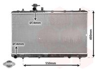 VALEO 735407 - Clase de caja de cambios: Caja de cambios manual<br>Material aletas refrigeradoras: Aluminio<br>Tipo radiador: Aletas refrigeración soldadas<br>Profundidad de red [mm]: 16<br>Ø salida [mm]: 34<br>Ø entrada [mm]: 34<br>Longitud de red [mm]: 375<br>Material depósitos de agua (radiador): Plástico<br>Ancho de red [mm]: 718<br>Restricción de fabricante: Alternativ<br>Restricción de fabricante: Denso<br>Restricción de fabricante: PrascoSelection<br>