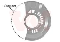 TRISCAN 812513119 - Chapa protectora contra salpicaduras, disco de freno