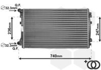 VALEO 735559 - Código de motor: DFFA<br>Código de motor: DTTA<br>Código de motor: DTTC<br>Zonas climáticas: no para zonas con clima cálido<br>Número de PR: 8Z4<br>Número de PR: 8Z5<br>Número de PR: 9AC<br>Número de PR: 9AK<br>Número de PR: KH6<br>Ancho de red [mm]: 411<br>Longitud de red [mm]: 650<br>Profundidad de red [mm]: 24<br>Material: Aluminio<br>Ø entrada [mm]: 33<br>Ø salida [mm]: 33<br>Calefacción / Refrigeración: para vehículos sin radiador de aceite<br>Tipo radiador: Aletas refrigeración unidas mecánicamente<br>Peso [kg]: 3,54<br>