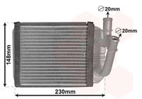 NRF 54461 - Lado de montaje: posterior<br>Equipamiento de vehículo: para vehículos sin calefacción auxiliar eléctrica<br>Equipamiento de vehículo: para vehículos con climatización automática de 4 zonas<br>Profundidad de red [mm]: 32<br>Longitud de red [mm]: 168<br>Ancho de red [mm]: 134<br>