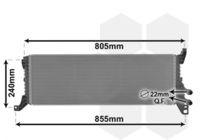 NRF 560019 - Material: Aluminio<br>Longitud de red [mm]: 740<br>Ancho de red [mm]: 480<br>Profundidad de red [mm]: 26<br>Tipo radiador: Aletas refrigeración soldadas<br>