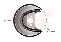 VAICO V104598 - Lado de montaje: Eje delantero, izquierda<br>Referencia artículo par: V10-4598<br>Material: Chapa de acero<br>Superficie: cincado<br>Peso [kg]: 0,241<br>