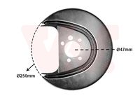 VAICO V104598 - Lado de montaje: Eje delantero, izquierda<br>Referencia artículo par: V10-4598<br>Material: Chapa de acero<br>Superficie: cincado<br>Peso [kg]: 0,241<br>