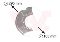 VAICO V103892 - Número de PR: 1KK<br>Número de PR: 1KV<br>Lado de montaje: Eje trasero izquierda<br>Referencia artículo par: V10-3892<br>para OE N°: 1J0 615 611 D<br>Diámetro interior [mm]: 50<br>Superficie: cincado<br>Material: Chapa de acero<br>Diámetro exterior [mm]: 250<br>Peso [kg]: 0,3<br>