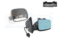 TYC 3370301 - Lado de montaje: izquierda<br>Tipo de registro: Verificación ECE<br>Retrovisor exterior/interiror: para ajuste elect. espejo<br>Color: negro<br>Retrovisor exterior/interiror: asférico<br>Retrovisor exterior/interiror: tintado en azul<br>Retrovisor exterior/interiror: calefactable<br>Retrovisor exterior/interiror: Caja grande de espejo<br>