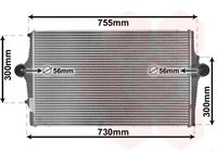 EACLIMA 36A78006 - Diámetro de entrada 1 [mm]: 56<br>Diámetro de salida 1 [mm]: 56<br>Tipo radiador: Aletas refrigeración soldadas<br>Calidad: ALTERNATIVO<br>Restricción de fabricante: VALEO<br>Material: Aluminio<br>Material: Plástico<br>Longitud de red [mm]: 688<br>Ancho de red [mm]: 417<br>Profundidad de red [mm]: 30<br>