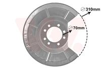 VAICO V251306 - Chapa protectora contra salpicaduras, disco de freno - Green Mobility Parts