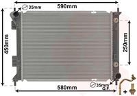 NRF 59341 - Clase de caja de cambios: Automática, 4 vel.<br>Longitud de red [mm]: 500<br>Ancho de red [mm]: 374<br>Profundidad de red [mm]: 16<br>Tipo radiador: Aletas refrigeración soldadas<br>