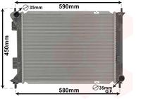 NRF 59341 - Clase de caja de cambios: Automática, 4 vel.<br>Longitud de red [mm]: 500<br>Ancho de red [mm]: 374<br>Profundidad de red [mm]: 16<br>Tipo radiador: Aletas refrigeración soldadas<br>