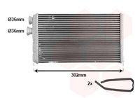 NRF 54473 - Número de PR: 9AQ<br>Equipamiento de vehículo: para vehículos con climatización automática de dos zonas<br>Número de PR: 9AK<br>Material aletas refrigeradoras: Aluminio<br>Profundidad de red [mm]: 32<br>Longitud de red [mm]: 250<br>Ancho de red [mm]: 148<br>Tipo radiador: Aletas refrigeración soldadas<br>Artículo complementario/Información complementaria: sin tubería<br>Material depósitos de agua (radiador): Aluminio<br>