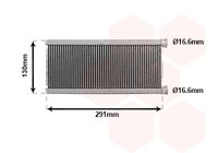 NRF 54422 - Equipamiento de vehículo: para vehículos sin calefacción auxiliar eléctrica<br>Material aletas refrigeradoras: Aluminio<br>Profundidad de red [mm]: 26<br>Longitud de red [mm]: 104<br>Ancho de red [mm]: 279<br>Tipo radiador: Aletas refrigeración soldadas<br>Artículo complementario/Información complementaria: sin tubería<br>Material depósitos de agua (radiador): Aluminio<br>