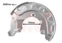 VAICO V104598 - Lado de montaje: Eje delantero, izquierda<br>Referencia artículo par: V10-4598<br>Material: Chapa de acero<br>Superficie: cincado<br>Peso [kg]: 0,241<br>