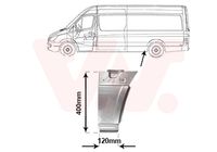 PRASCO ME9193524 - Lado de montaje: centro derecha<br>Sección: parte inferior<br>Tipo de chapa: Chapa lateral<br>Chapa de reparación: Chapa de reparación<br>