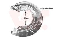 VAICO V202136 - Chapa protectora contra salpicaduras, disco de freno - Green Mobility Parts