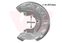 VAICO V104598 - Lado de montaje: Eje delantero, izquierda<br>Referencia artículo par: V10-4598<br>Material: Chapa de acero<br>Superficie: cincado<br>Peso [kg]: 0,241<br>