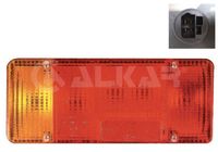 ALKAR 9707008 - Lado de montaje: derecha<br>Función de las luces: con piloto de marcha atrás<br>Vehículo con dirección a la izquierda / derecha: para vehic. dirección izquierda<br>Artículo complementario/Información complementaria: sin portalámparas<br>