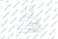 GSP 803101 - Lado de montaje: Eje delantero, izquierda<br>Lado de montaje: Eje delantero, derecha<br>Lado de montaje: lado de engranaje<br>Clase de caja de cambios: Caja de doble embrague 6 vel.<br>Longitud [mm]: 86<br>Dentado int. diferencial, lado engranaje: 34<br>Nº de información técnica: AAR<br>Nº de información técnica: Original design<br>